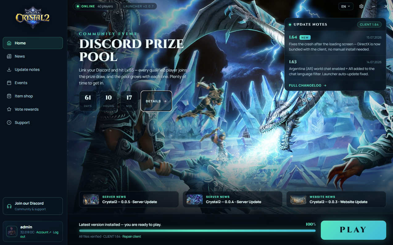 Crystal2 — 0.0.7 · New Launcher